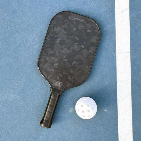 Camo Splatter Paint Pickleball Paddle + Balls