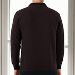 Contrast Polo Sweater // Burgundy (M)