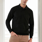 Contrast Polo Sweater // Black (M)