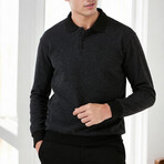 Contrast Polo Sweater // Anthracite (M)