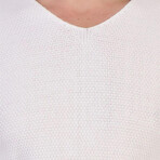 V-Neck Sweater // White (M)