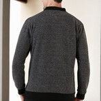 Contrast Polo Sweater // Gray (M)