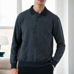 Contrast Polo Sweater // Dark Blue (M)