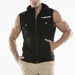 Cargo Sleeveless Hoody // Black (L)