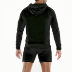 Plush Velvet Hoody // Black (L)