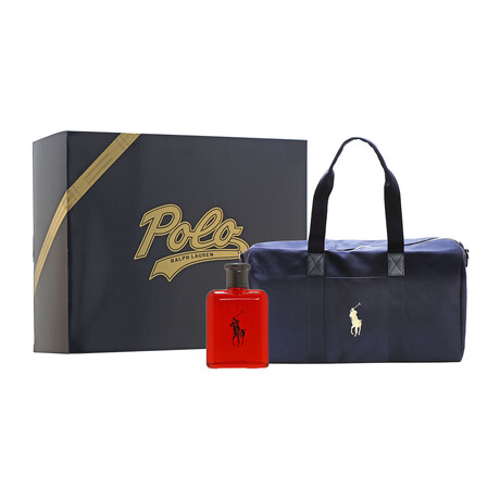 Men's Fragrance // Polo Red By Ralph Lauren Set // 4.2 oz EDT Spray +  Duffle