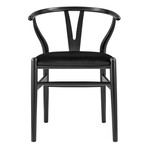 Evelina Side Chair with Black Stained Framed and Black Velvet Seat // Set of 2