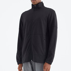 High Collar Zippered Pocket Detailed Sweatshirt // Black (S)