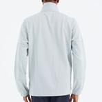 High Collar Zippered Pocket Detailed Sweatshirt // Stone (S)