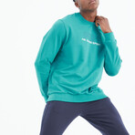 Crewneck Sweatshirt with Large Logo // Sea Green (S)