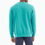 Crewneck Sweatshirt with Large Logo // Sea Green (S)