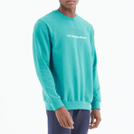 Crewneck Sweatshirt with Large Logo // Sea Green (S)