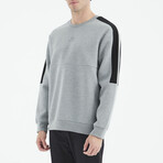 Crewneck Arm Detail Sweatshirt // Gray Melange (S)