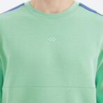 Crewneck Arm Detail Sweatshirt // Water Green (S)