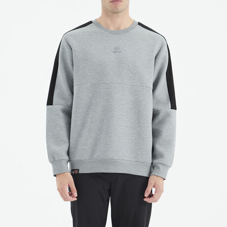 Crewneck Arm Detail Sweatshirt // Gray Melange (S)