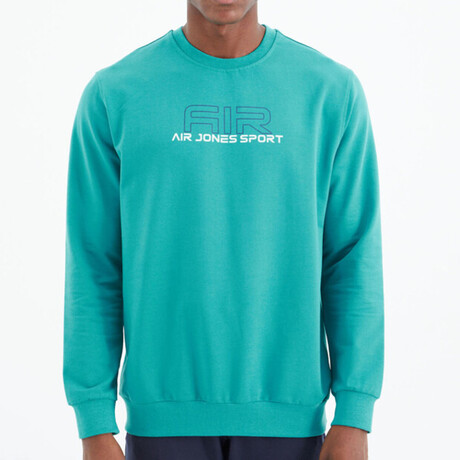 Crewneck Sweatshirt with Large Logo // Sea Green (S)