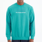 Crewneck Sweatshirt with Large Logo // Sea Green (S)