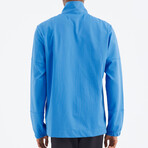 High Collar Zippered Pocket Detailed Sweatshirt // Saxe (S)