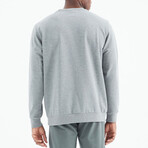 Crewneck Sweatshirt with Large Logo // Gray Melange (S)