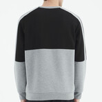 Crewneck Arm Detail Sweatshirt // Gray Melange (S)