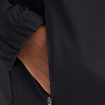 High Collar Zippered Pocket Detailed Sweatshirt // Black (S)