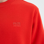 Crewneck Sweatshirt with Embroided Logo // Fiesta (S)