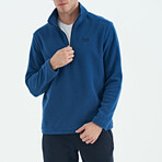 Half Zip High Collar Polar Sweatshirt with Embroided Logo // Parlament (S)