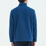 Half Zip High Collar Polar Sweatshirt with Embroided Logo // Parlament (S)