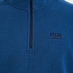 Half Zip High Collar Polar Sweatshirt with Embroided Logo // Parlament (S)