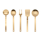 Stile Kitchen Tools with Box // 5 Pcs. (Gold)