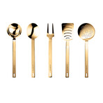 Stile Kitchen Tools with Box // 5 Pcs. (Gold)