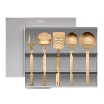 Stile Kitchen Tools with Box // 5 Pcs. (Gold)