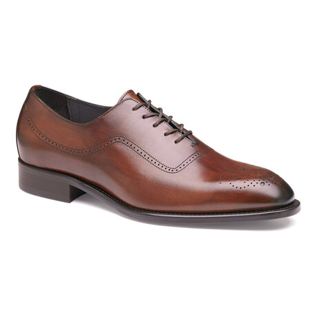 Ellsworth Plain Toe Medallion Oxford // Brown (8)