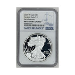 2021 W Silver Eagle PROOF Ultra Cameo NGC 69 # 001