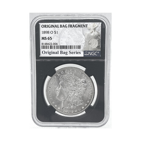 1898 O Morgan Dollar Bag Fragment NGC MS 65 #006