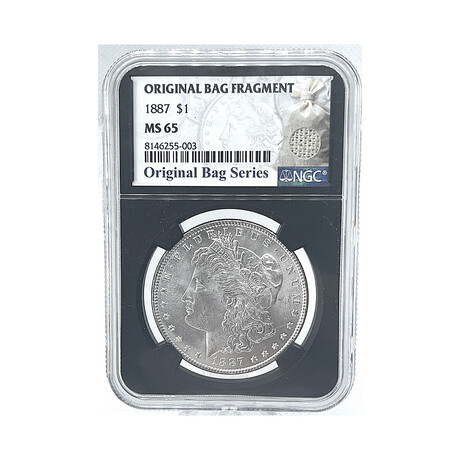 1887 P Proof Like Morgan Dollar Bag Fragment NGC MS 65 #003