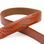 Alligator Leather Belt // Cognac (40)