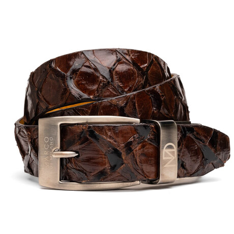 Pirarucu Leather Belt // Brown (36)