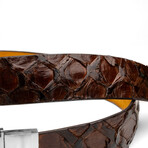 Pirarucu Leather Belt // Brown (44)