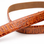 Alligator Leather Belt // Antique Honey (44)