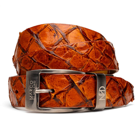 Pirarucu Leather Belt // Cognac (40)