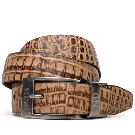 Crocodile Leather Belt // Antique Orix (40)