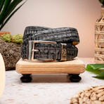 Crocodile Leather Belt // Gray (36)