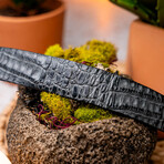 Crocodile Leather Belt // Gray (44)