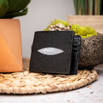 Stingray Leather Vallo Wallet // Black