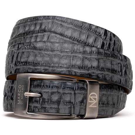 Crocodile Leather Belt // Gray (36)