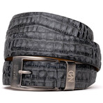 Crocodile Leather Belt // Gray (40)