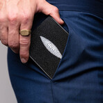 Stingray Leather Vallo Wallet // Black