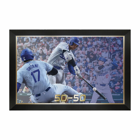 Shohei Ohtani Framed Canvas Record Setting 50-50 - L.A. Dodgers