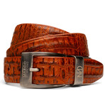 Crocodile Leather Belt // Brandy (40)